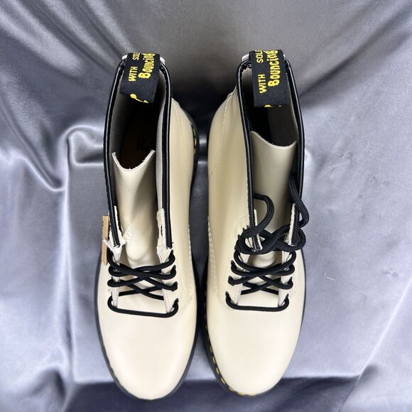 DR. Martens 1460‎ Boots Men's 14 Cream Combat Smooth Leather 31008 90's Grunge - Picture 17 of 17